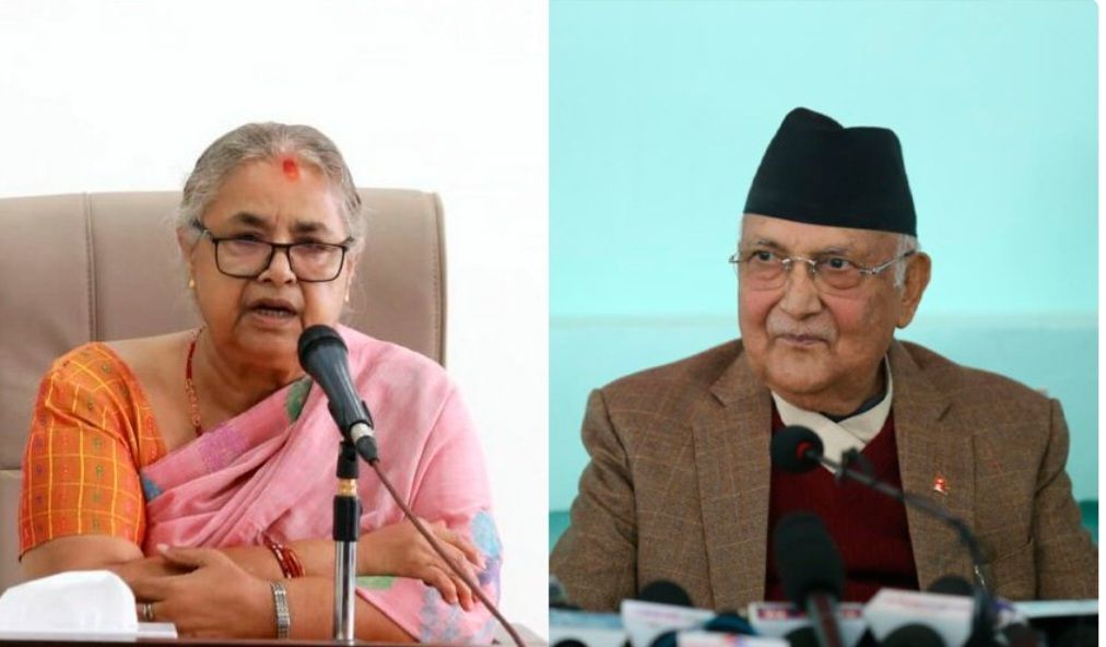 प्रधानमन्त्री कार्की र एमाले अध्यक्ष ओलीबिच भेटवार्ता