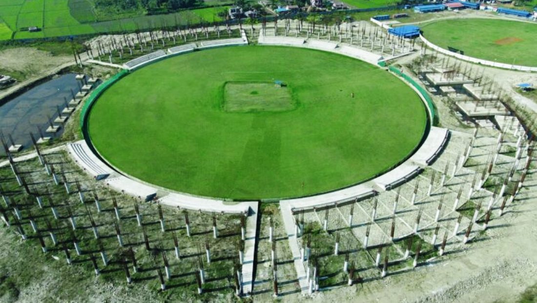 गौतमबुद्ध अन्तर्राष्ट्रिय क्रिकेट रङ्गशालाको काम ६० प्रतिशत सकियो