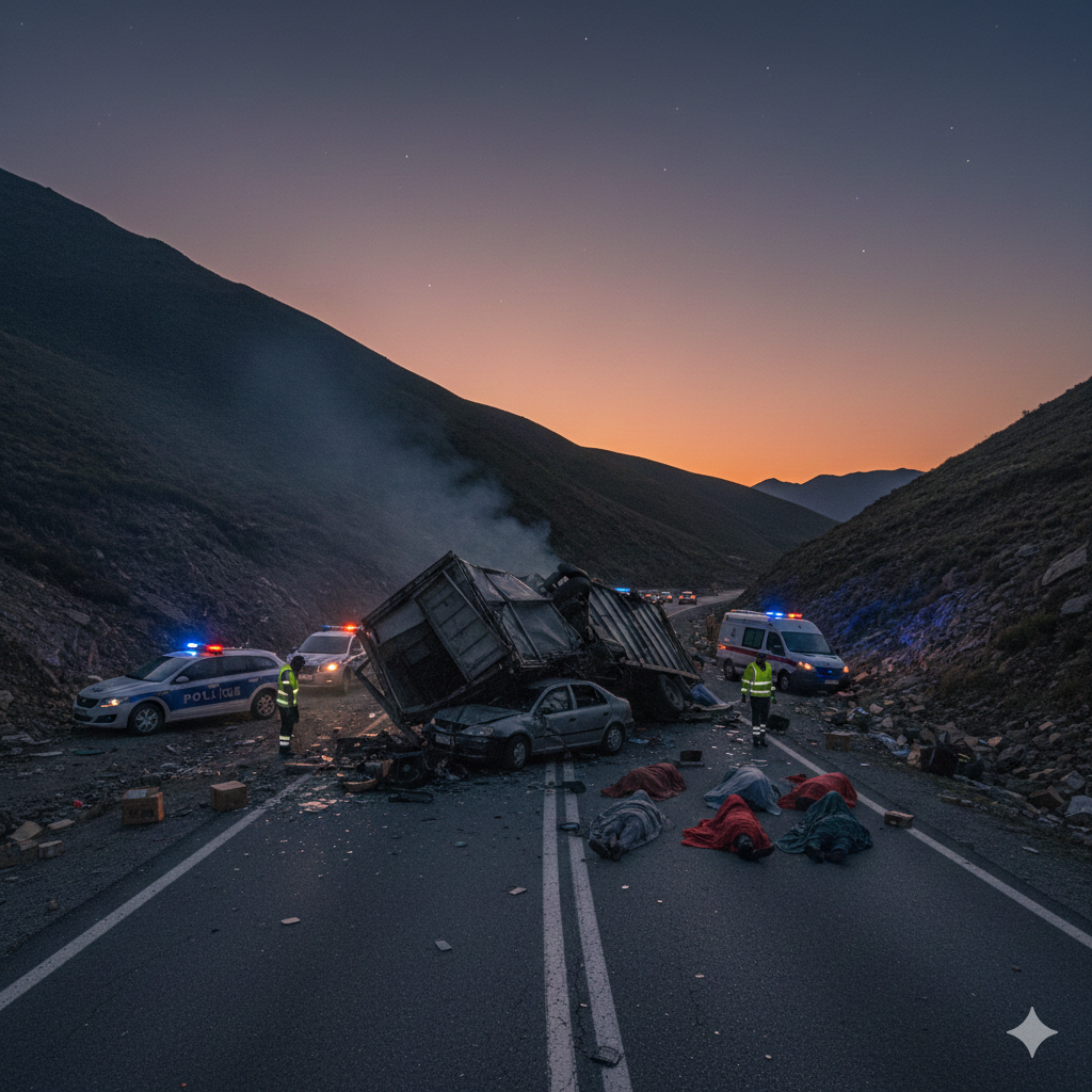 ट्रक दुर्घटना हुँदा पाँच जनाको मृत्यु