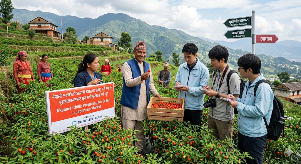 नेपाली अकबरेको जापानी बजारमा 'डेब्यु' गर्ने तयारी: बुढानीलकण्ठबाट सुरु भयो कृषिको नयाँ युग