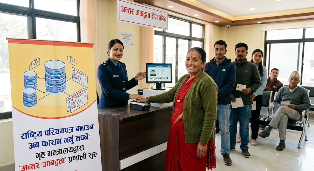 राष्ट्रिय परिचयपत्र बनाउन अब फाराम भर्नु नपर्ने: गृह मन्त्रालयद्वारा 'अन्तर-आबद्धता' प्रणाली सुरु