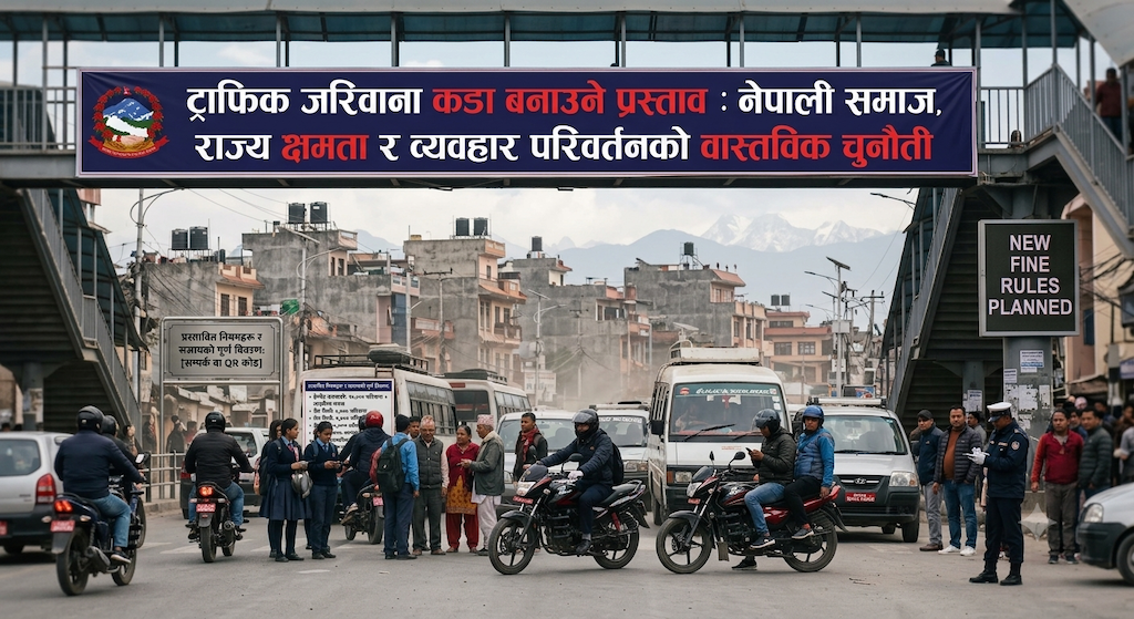 ट्राफिक जरिवाना कडा बनाउने प्रस्ताव : नेपाली समाज, राज्य क्षमता र व्यवहार परिवर्तनको वास्तविक चुनौती