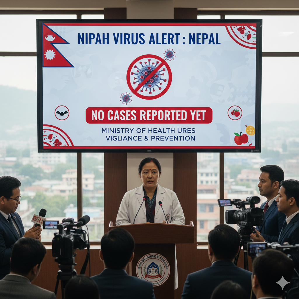 नेपालमा ‘निपाह भाइरस’ हालसम्म नदेखिए पनि सतर्कता अपनाउन मन्त्रालयको आग्रह