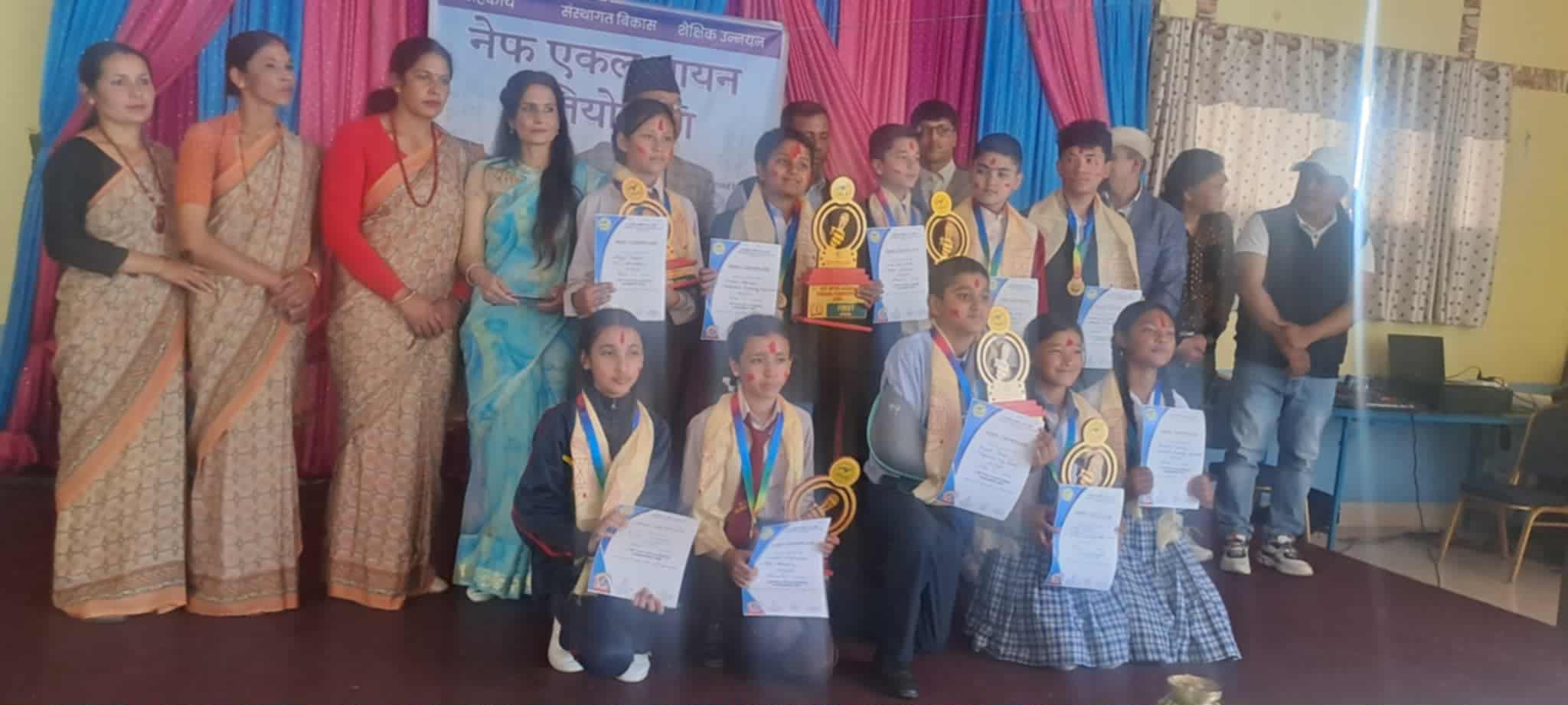 बाल विकास बोर्डिङ हाइ स्कुलले गायन प्रतियोगितामा शृङ्खलाबद्ध सफलता कायम  गर्‍यो