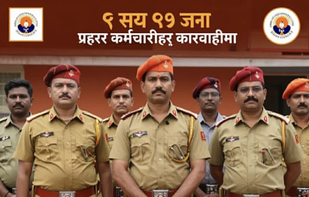 ५ सय ९९ जना प्रहरी कर्मचारीहरू कारवाहीमा