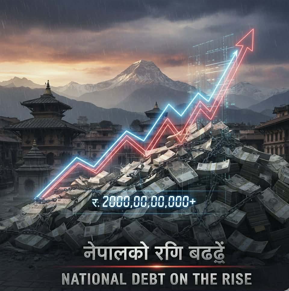 नेपालको सार्वजनिक ऋण २८ खर्ब नाघ्यो