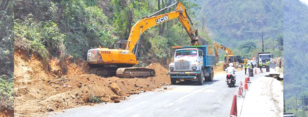 मुग्लिन-मलेखु सडक थप तीन दिन राती बन्द गरिने