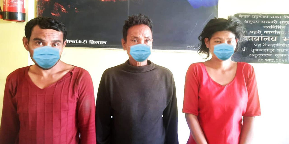 श्रीमानको हत्या आरोपमा श्रीमतीसहित तीन जना पक्राउ