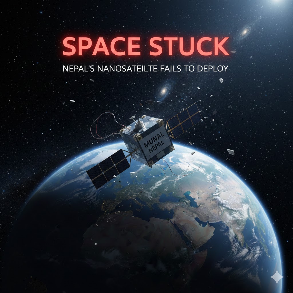 नेपालले प्रक्षेपण गरेको सानो आकारको भूउपग्रह (नानो स्याटेलाइट) मुनाल अन्तरिक्षमा अड्कियो